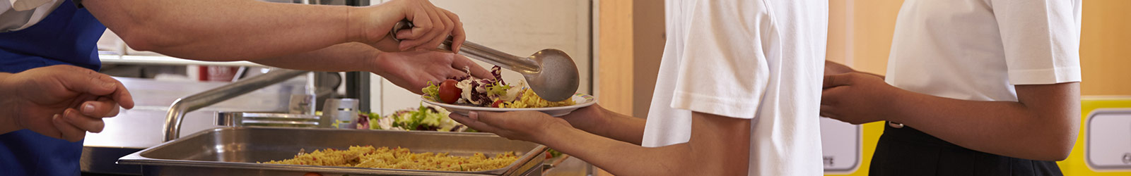 school cafeteria lunch line